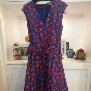 Alice + Olivia Dotfloral Midi Dress